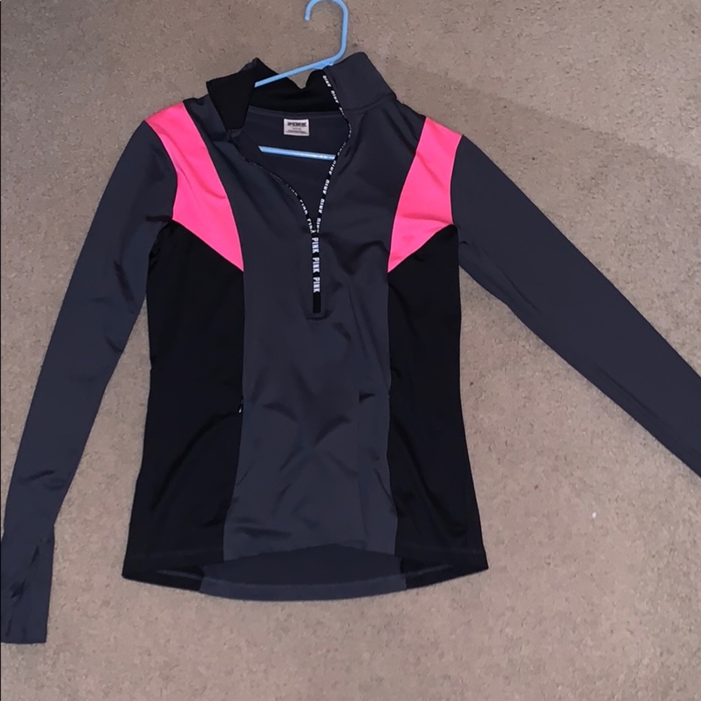 Pink/Victoria Secret pink grey and black zip up